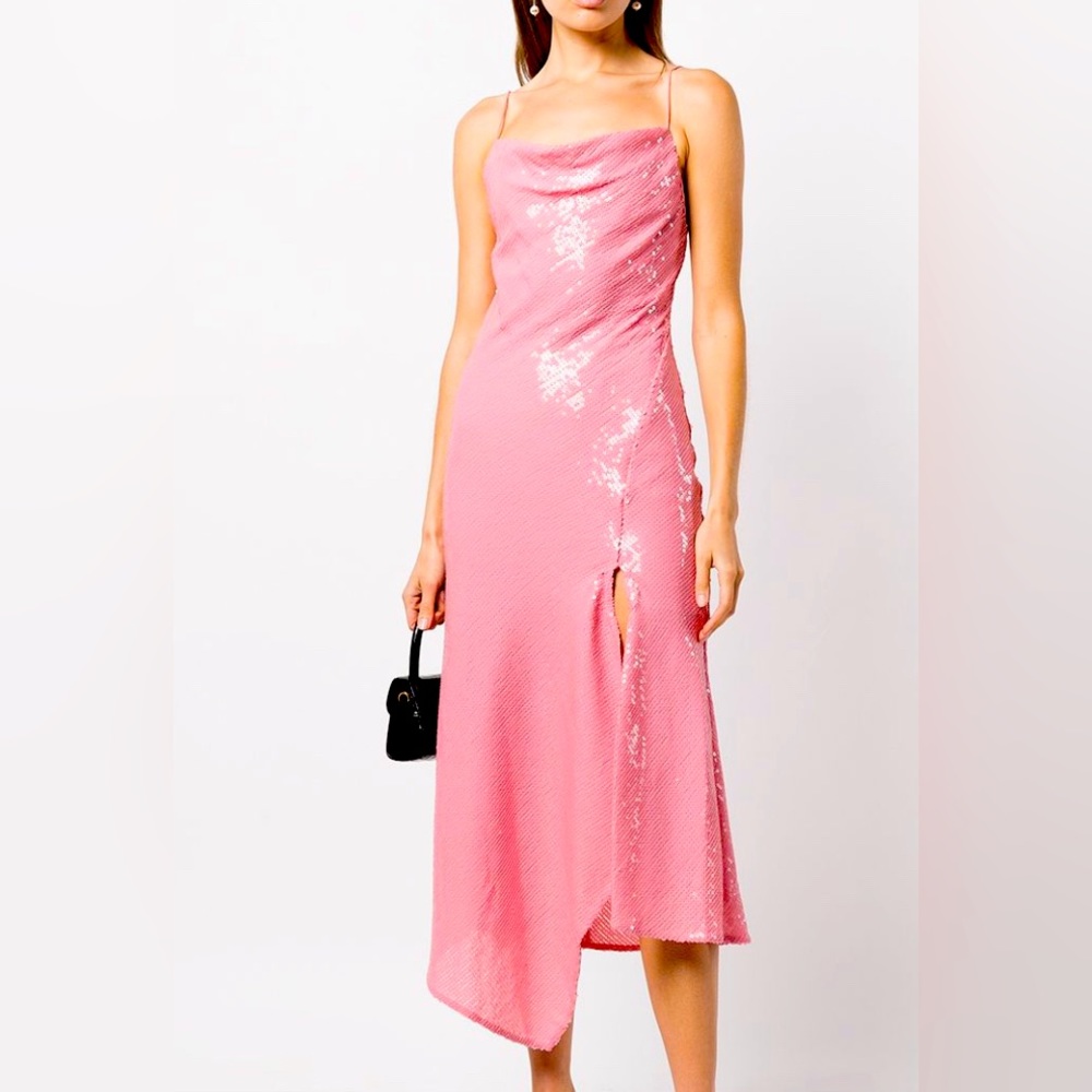 Sequin Mini Dress In Wild Pink  Alice +Olive